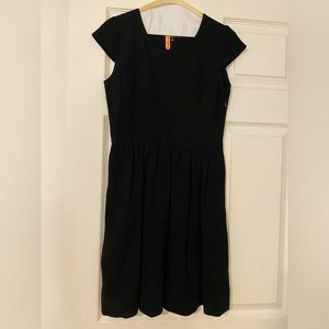 Madewell dress workwear work cap sleeve black dress